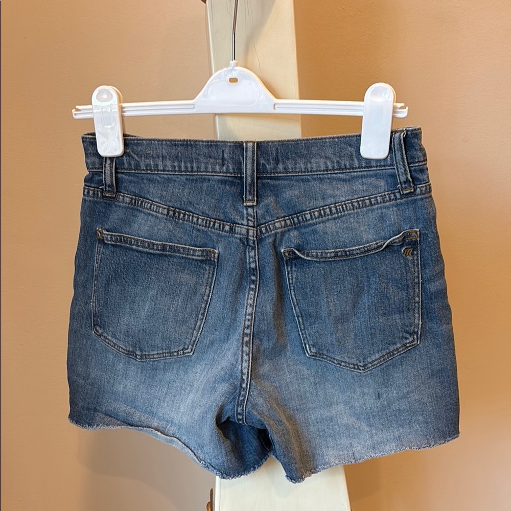 Madewell Blue Jean Shorts High-Waisted Distressed - Picture 3 of 3